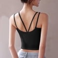 thumbnail image 4 of Blmnix Built in Bra Tank Tops Women Cropped Tank Tops Camisoles Black Sleeveless Square Neck Womens Camisole, 4 of 5