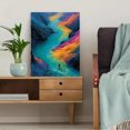 thumbnail image 5 of Abstract River Flying Figure Canvas Print, Vibrant Landscape Modern Art, Ideal Living Room & Bedroom Wall Decor Gift, 5 of 8