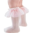 thumbnail image 3 of Baby Knee High Socks Non Slip Socks Lace Ruffled Long Stockings for Infants Toddlers Kids Boys Girls Spring Autumn, 3 of 8