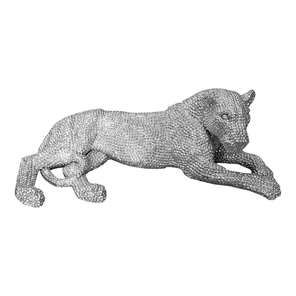 Panthera Statue Small SilverColorSilver,StyleContemporary Modern