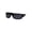 Matte Black, variant on Gangster Mad Dog Dark Black Shades Narrow Rectangle Sunglasses Matte Black