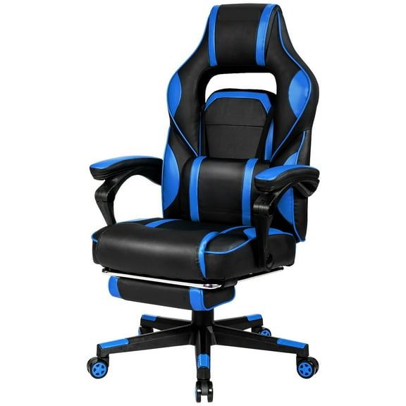 Gymax Ergonomic & Adjustable Swivel Gaming Chair, Blue