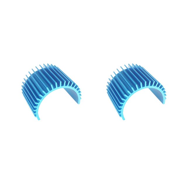 Inteprter Modificación de la aleta de refrigeración del motor Accesorios de motores Aleación de aluminio Cubierta de disipación de calor RC Azul 2Conjunto