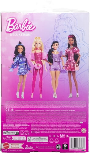 Barbie-Poupée Deluxe Style-avec robe coupe boule corail métallisé