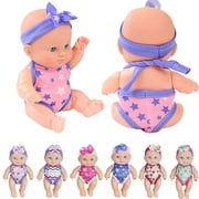 Baby Doll, 7.9 inch Reborn Baby Dolls, Baby Toys for Toy 1-3 3-6 Year Old, Realistic Baby Doll, for Baby Doll Gifts for 1 + Year Old, Christmas Gifts, Soft Touch PVC Baby Dolls (C)