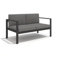 thumbnail image 4 of Zateety Aluminum Modern 4 Piece Sofa Seating Group for Patio Garden Outdoor Black, 4 of 10