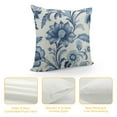 thumbnail image 4 of Nawypu Chinoiserie Pillow Covers  Navy Blue White Floral Pillow Covers Vintage Farmhouse Flower Outdoor Pillowcase Square Cushion Cover for Bedroom Sofa Couch Living Room Home Decor, 4 of 5