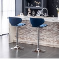 thumbnail image 6 of Roundhill Furniture Masaccio Bar Stool with Adjustable Height & Swivel, Blue, Set of 2, 6 of 12