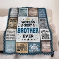 thumbnail image 2 of LHSHID Gifts for Brother Adult Birthday Gifts for Brother from Brother Sister Gifts for My Brother Brother GIFS for Fathers Day Christmas Brother Blanket 60"x80", 2 of 6