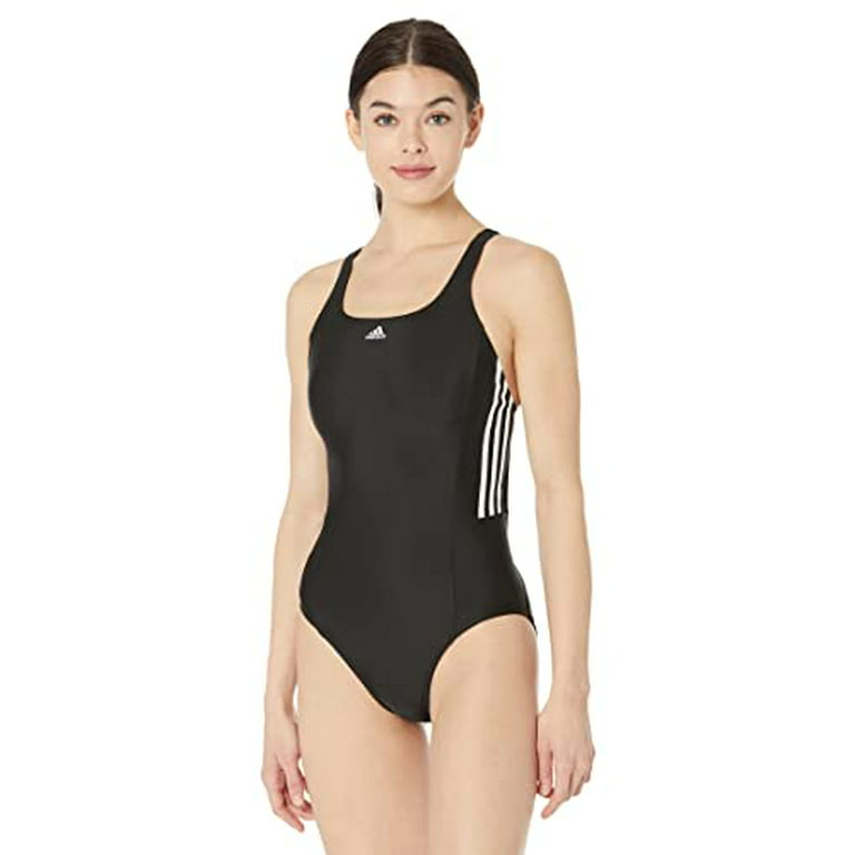 Convergeren Bakken paniek adidas Women's Standard Sh3.Ro Mid 3-Stripes Swimsuit, Black, 14 -  Walmart.com
