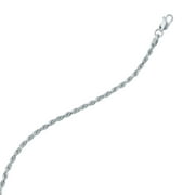 Sterling Silver .925 Rope Necklace Chain 2.5 mm Thick 24" inches. Made in Italy