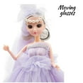 thumbnail image 3 of Billuyoard Vestido de muñeca para bebé, princesa, recién nacido, niñas, hogar, escuela, dormitorio, vestido, juguete, Festival de cumpleaños, regalos Decoración Rojo oscuro Billuyoard HA073524-06, 3 of 6