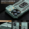 thumbnail image 2 of for iPhone 14 Plus Case with Slide Camera Cover + Screen Protector, Built in Rotated Ring Magnetic Kickstand Military Grade Shockproof Protective Phone Case 6.7" - Blue, 2 of 12