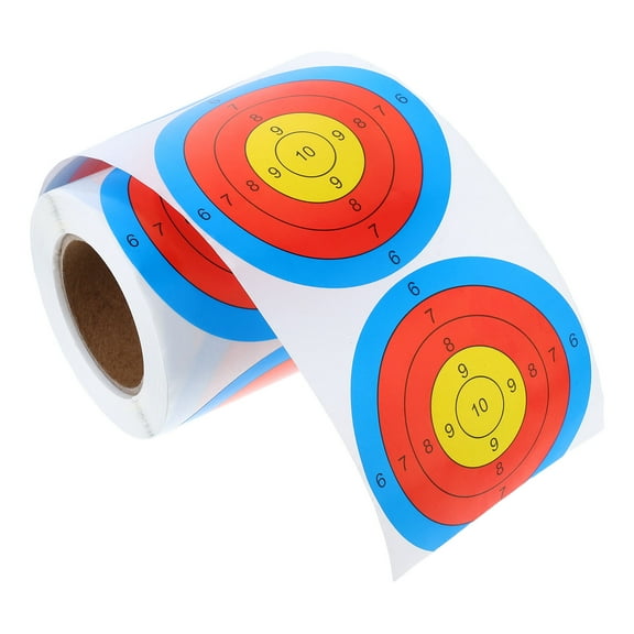 Masteelf 1 Roll Of Adhesive Shooting Practice Targets Fluorescent Arrow Pasters Shooting Training Supplies Markers 76mm