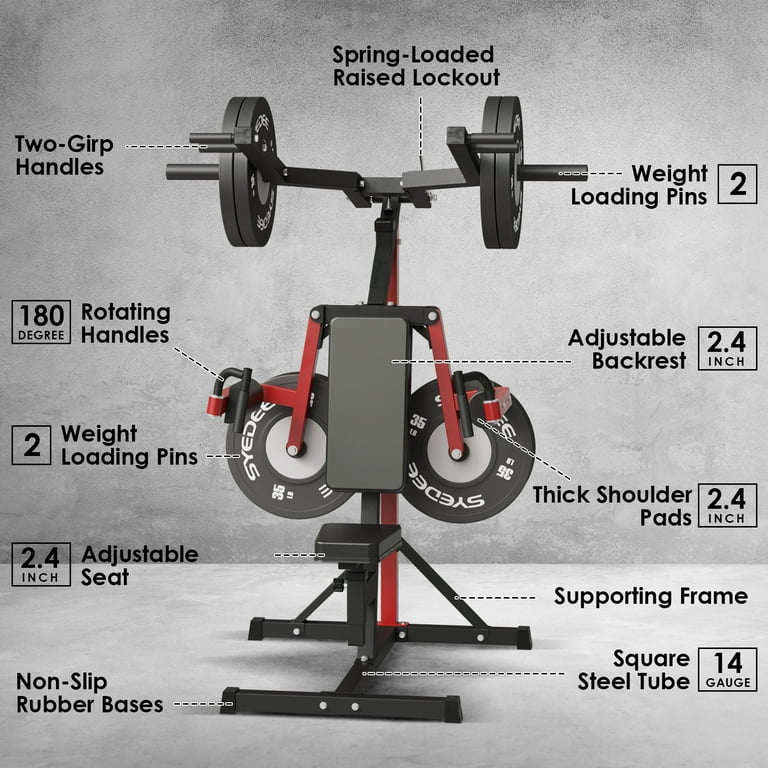 syedee Plate Loaded Deltoid and Shoulder Press Machine with Adjustable Seat  and Backrest, 800 Weight Capacity Upper Body Machine for Shoulder Muscle 