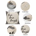 thumbnail image 6 of Throw Pillow Covers, Vintage Farmhouse Decorative Throw Pillow Covers 20x20 Inch, Rustic Floral Pattern Minimalist Beige Square Linen Pillow Cases for Couch/Living Room/Sofa, 6 of 9