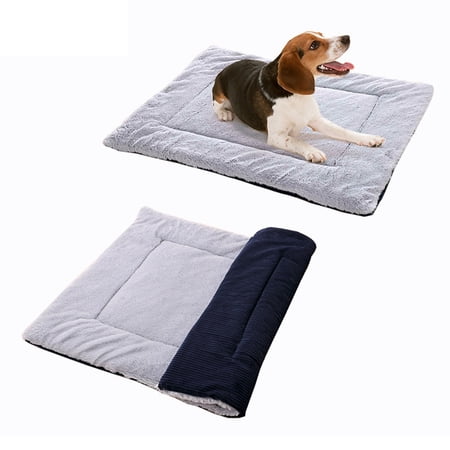 2 In 1 Soft Winter Pet Dog Mats for Sleeping Double-sided Pet Fleece Pad for Puppy Medium Dog Cat