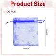 thumbnail image 2 of Uxcell Organza Bag, Sheer Butterfly Mesh Bags Drawstring Gift Bags Bulk Party Favor Bag Jewelry Pouches Bright Blue-Silver, 2 of 6