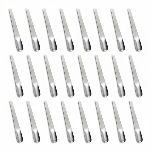 24 Pack Dessert Spoons Stainless Steel, 4.8 Inches Short Cocktail Stirrer, Mini Tasting Spoons Metal, Appetizer Spoons, Espresso Paddle Reusable for Ice Cream Coffee Drinks (Silver)