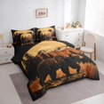 thumbnail image 3 of Castle Fairy Boys Girls Safari Bear Bedding Comforter Set,Woodland Animal Full Bedding Set, 3 of 8