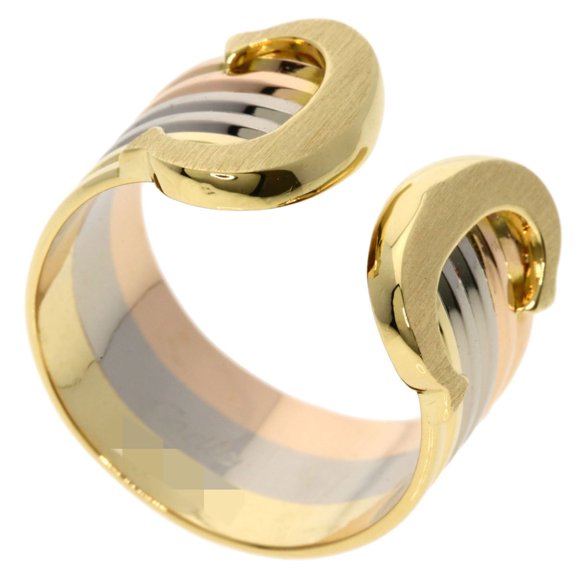 Pre-Owned Cartier 2C Ring LM #55 18K Yellow Gold/18KWG/18KPG Women's CARTIER