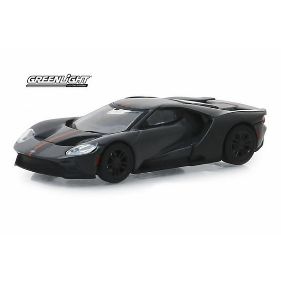 2019 Ford GT Carbon Series, Grey with carbon and orange stripes - Greenlight 30039/48 - 1/64 Scale Diecast Model Toy Car