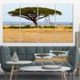 thumbnail image 1 of Acadia Tree and Cheetah in Africa - Oversized African Landscape Canvas Art, 1 of 3