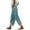 Blue, variant on Women Casual Pants Elastic Waist Drawstring Harem Pants Digital Floral Print Beach Office Shopping Daily Long Trousers