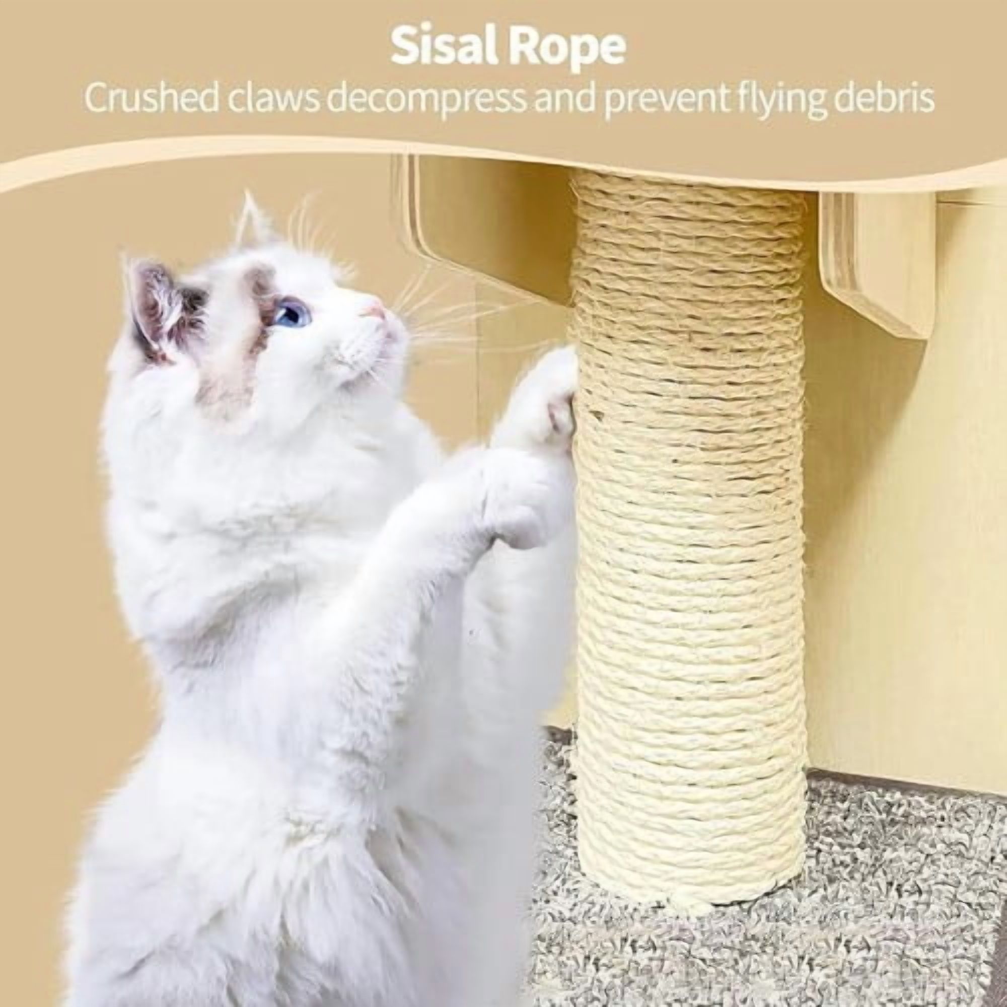 Colourtree Over The Door Cat Tree, 4-Levels Door Hanging Cat Climber, Over The Doors Cat Perch & Climber,Stable Kitten Stairs Cats Hammock for Most Kittens & Adult Cats&nbsp;