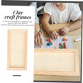 thumbnail image 4 of IFANLANDOR 3Set Khaki Clay Craft Frames for Diy Activities Wooden Canvas Rectangular, 4 of 7