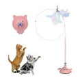 thumbnail image 2 of Suction cup cat teaser stick, cat feather toy with strong suction cup, cartoon feather lure, simulate birds, plastic material, no batteries needed, with bell strong suction cup, 2 of 4