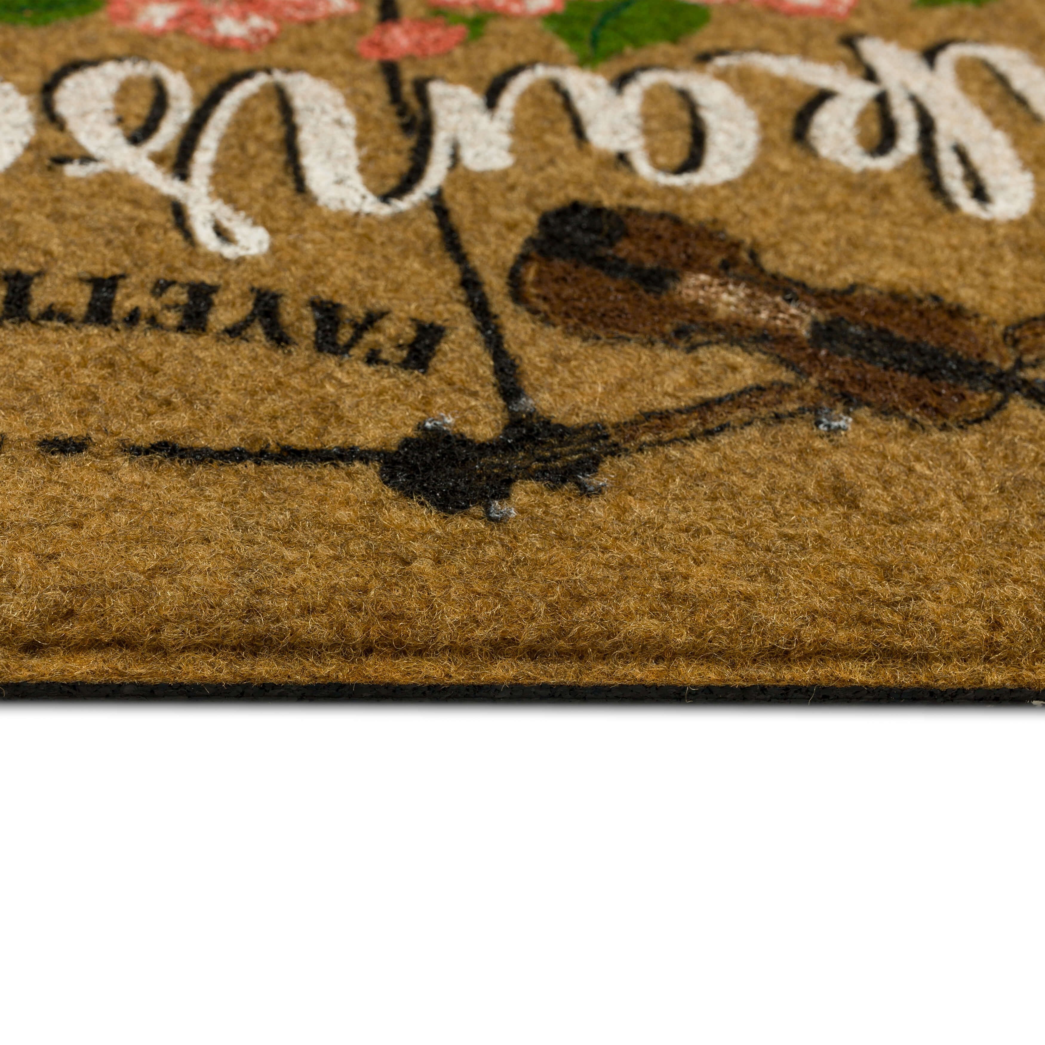 Mohawk Home Arkansas Indoor/Outdoor All Weather Polyester Rubber Backed Rectangle Doormat, Tan, 18" x 30"