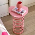 thumbnail image 2 of Heart Shaped Sidetable Coffee Tables Metal Furniture Home Living Room Sofa Side Bedside Table Balcony Small Tea TableHL (Pink), 2 of 9