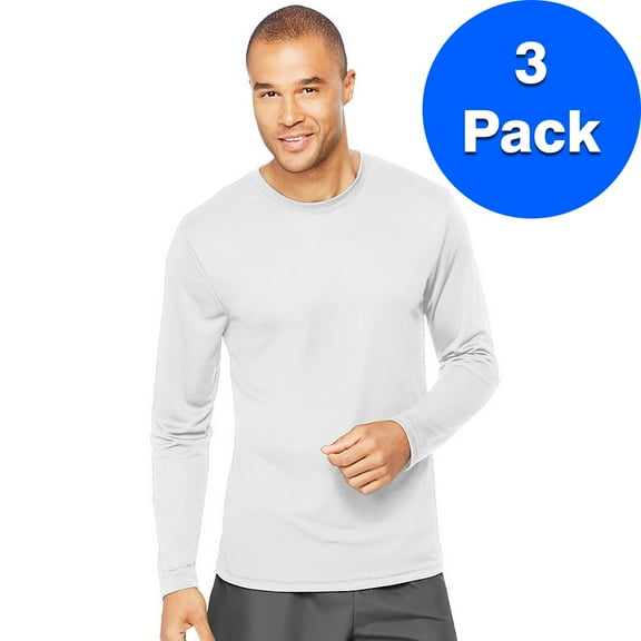 Mens Cool Dri Long Sleeve Performance T-Shirt 482L (3 PACK)