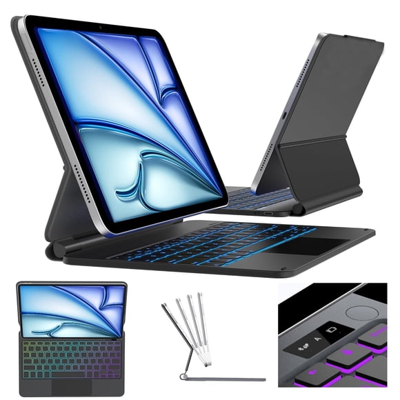 Funda con teclado BORIYUAN Magic para iPad Air de 11 pulgadas y iPad Pro de 11 pulgadas