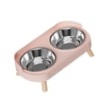 thumbnail image 1 of Comedero elevado para perros y gatos con protección para el cuello, fácil de limpiar y estable. Tazón de acero inoxidable, 1 of 9