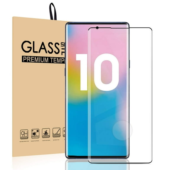 [1-Pack] Mignova Galaxy Note 10 Full Screen Protective Film,[Fingerprint Unlock] [3D Curved] 9H Hardness HD Transparent Tempered Glass Screen Protector Samsung Galaxy Note 10