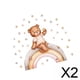 thumbnail image 1 of Etiqueta de la pared Etiqueta de la pared,Etiqueta de la pared del oso Etiqueta de la pared del cuarto de niños Decoración mural,Papel tapiz de PVC impermeable Niño Niña Dormitorio, 1 of 8