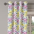 thumbnail image 2 of Ambesonne Octopus Grommet Curtain, Cartoon Underwater Animals, 50" x 72", Pink Yellow Pale Blue, 2 of 6