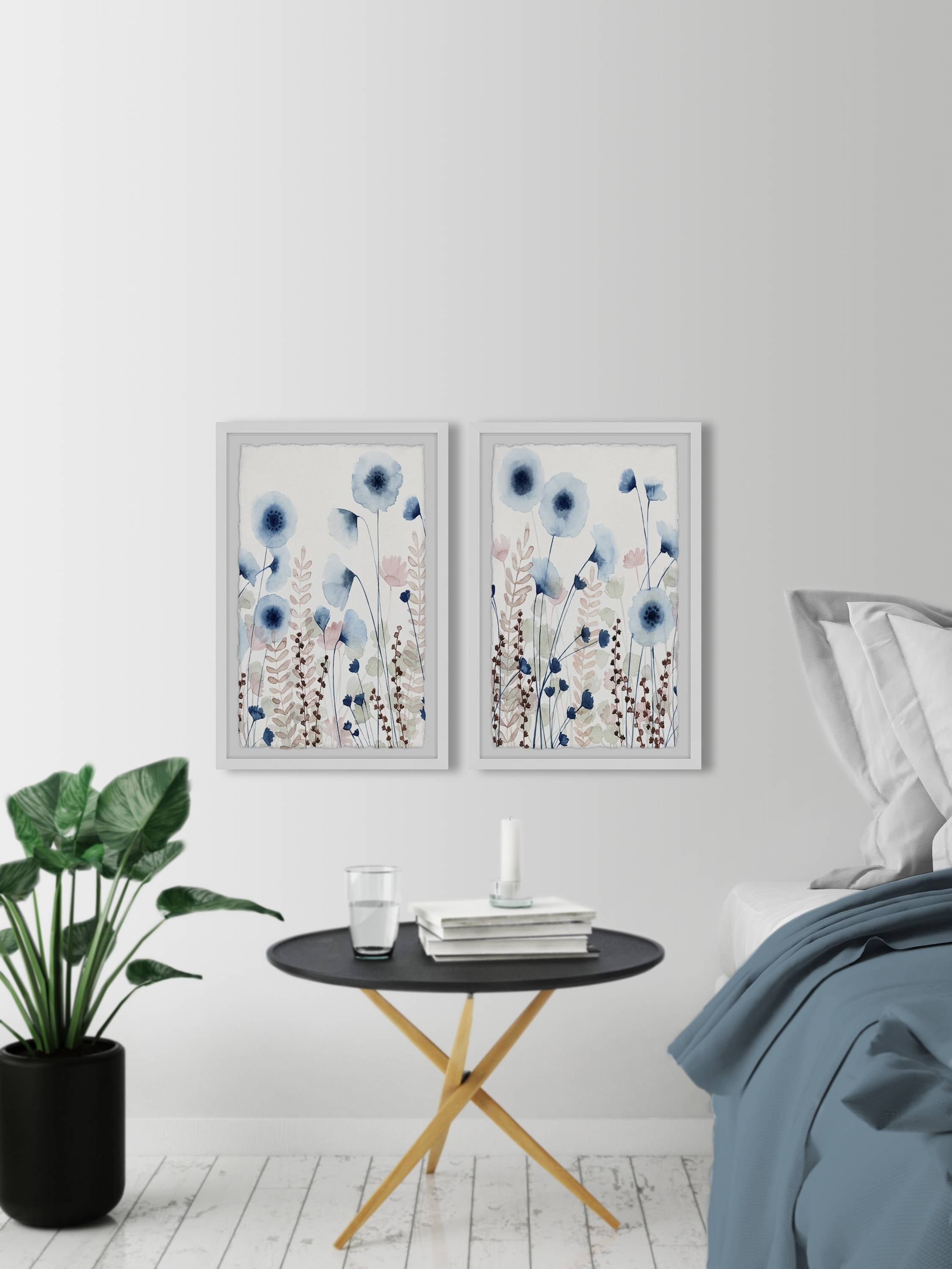 Marmont Hill Sweet Flower Field Iii Diptych, Art Prints, 24.00" x 1.50"