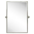 thumbnail image 2 of TEHOME Brushed Nickel Metal Framed Pivot Rectangle Bathroom Mirror 24x36", 2 of 7