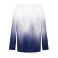 thumbnail image 4 of Samickarr Gradient Color Tops For Women Color Block V-Neck Long Sleeve Pullover Shirts Loose Blouses, 4 of 5