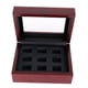 thumbnail image 3 of Caja de dos tipos para anillos rojos, estuche para anillos de campeonato, joyas, pendientes y pastillas. 9 hoyos, 3 of 7