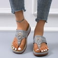 thumbnail image 4 of Patlollav Womens Summer Comfortable Wedge Slippers Woman Wear Thick Bottom Casual Beach Sandals, 4 of 5