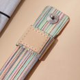thumbnail image 4 of Correas de tela compatibles con Apple Watch de 41 mm, 40 mm y 38 mm, correa de lona con forro de cuero genuino suave y botón a presión para Apple iWatch Series 7, 4 of 5