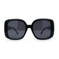 thumbnail image 2 of Classical Womens Oversize 1990s Oversized Butterfly Fashion Sunglasses All Black, 2 of 4
