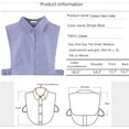 thumbnail image 3 of Camicover Quality Cotton Striped Detachable Half Shirt Blouse Faux False Collar Dickey Collar for Girls Lady, 3 of 7
