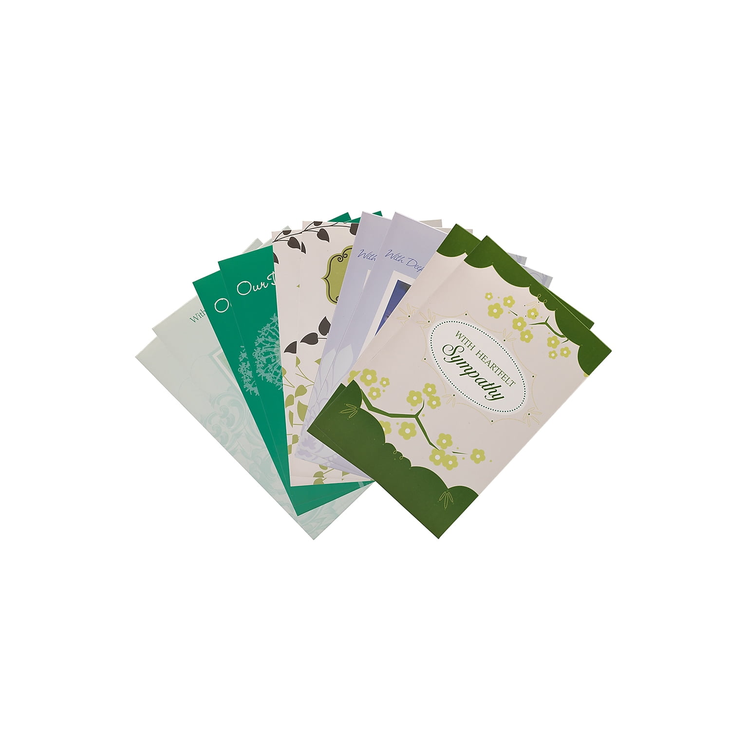 JAM PAPER Assorted Sympathy Greeting Cards & Matching Envelopes Set 4 x