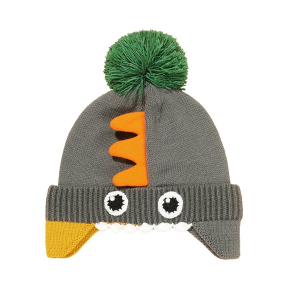 Generic Clearance Toddler Boys Hat KIds Baby Toddler Girls Boys Soft Warm Knit Cartoon Sharks Kids Winter Hats with Hood Cap for Fashion Casual Adjustable Caps(,A)