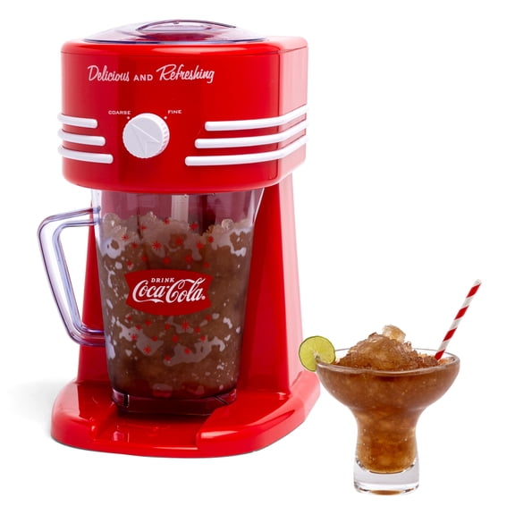 Máquina para hacer bebidas congeladas Nostalgia Coca-Cola 1.2 L con acero inoxidable